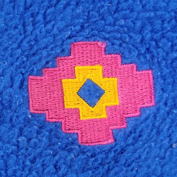 Vintage 90s MOD Fleece Sweatshirt Womens Large 23x22 Baggy Boxy - Picture 13 of 14